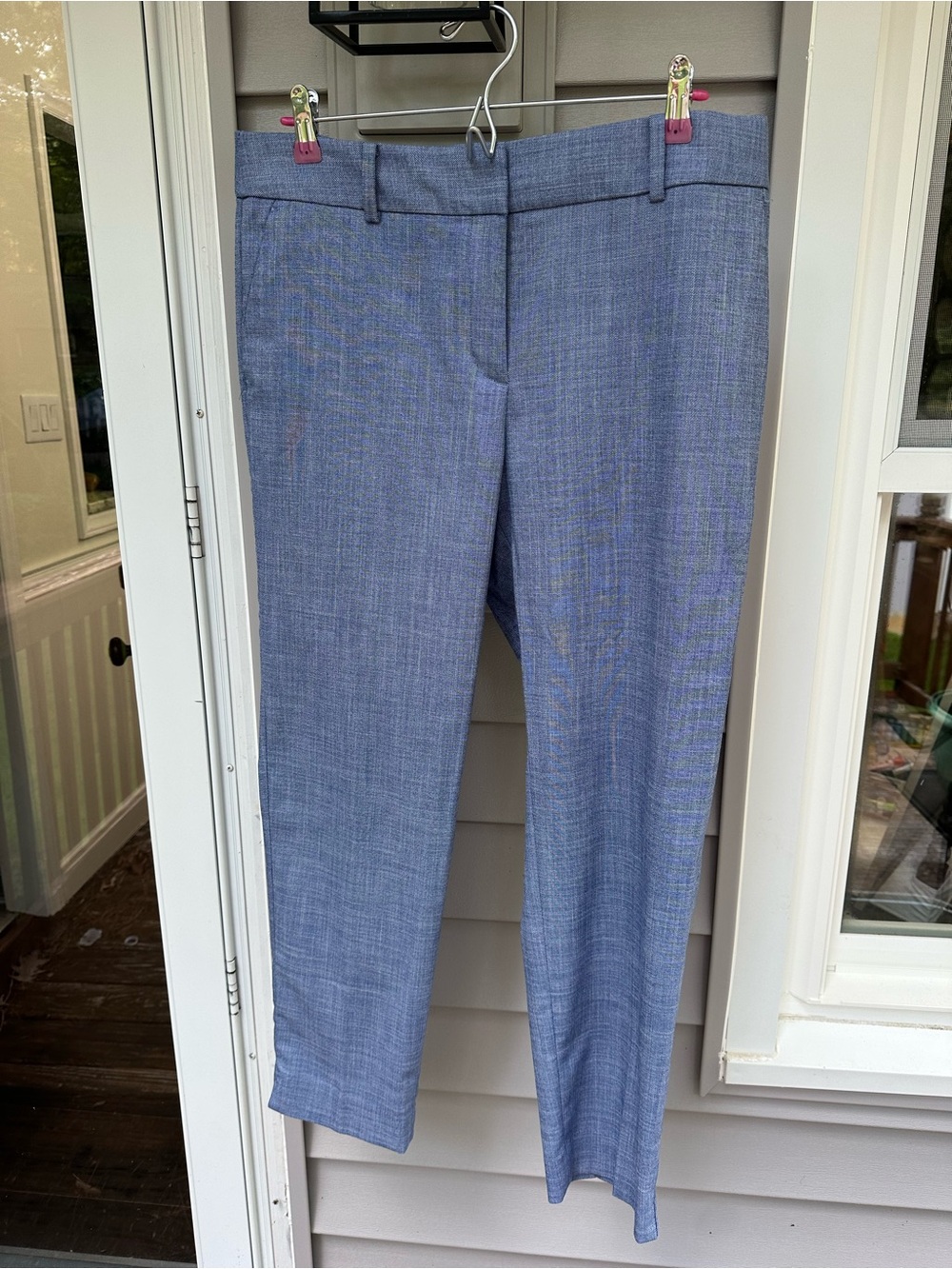 Talbots Hampshire Ankle Pants Size 10 Blue Straight-Leg Career Pants